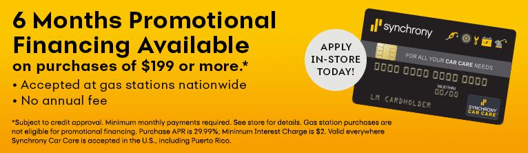 6 Months free financing.