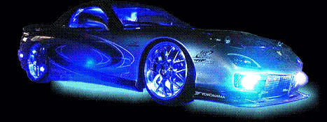 Car with LED lighting